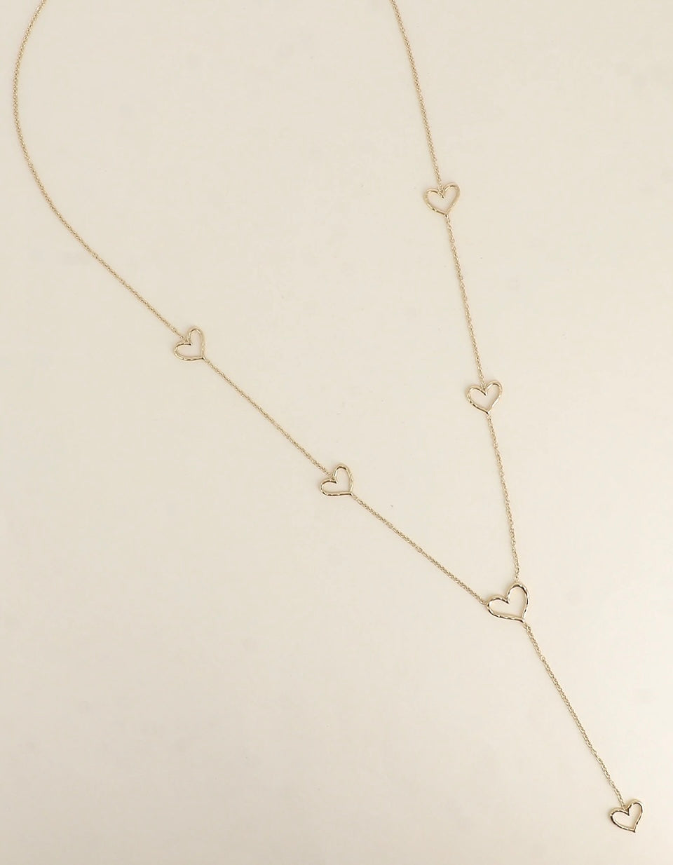Collier Y - cœurs