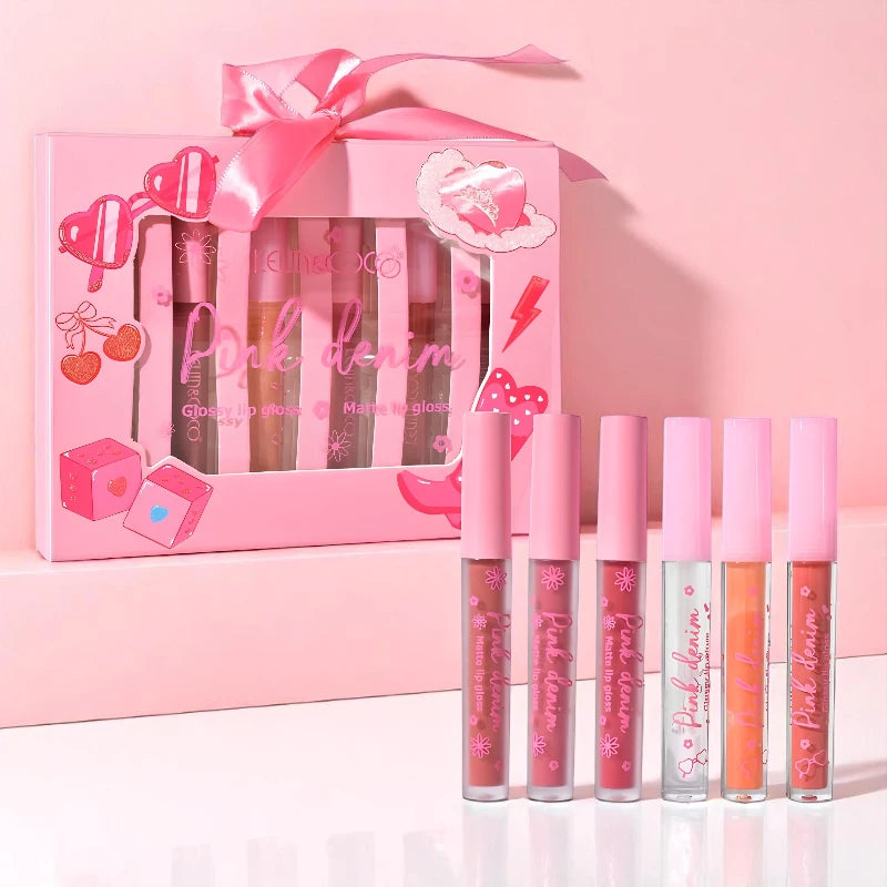 Set 6 Gloss pour lèvres PINK DENIM