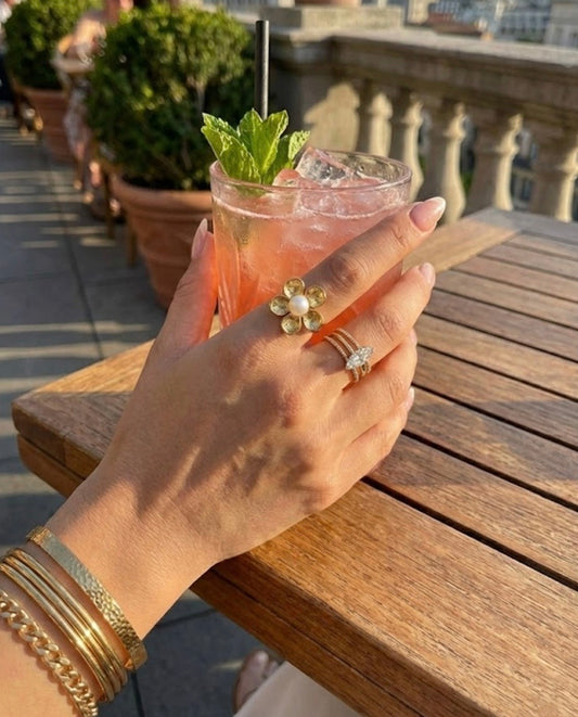 Bague fleur perla 🌼