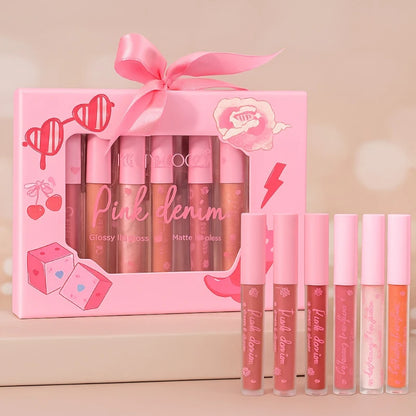 Set 6 Gloss pour lèvres PINK DENIM