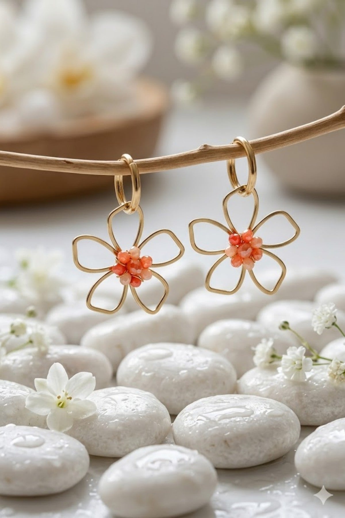 Boucle d’oreille flower