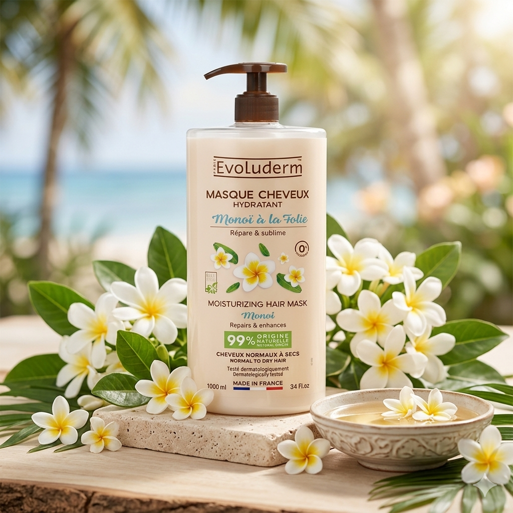Masque Cheveux Hydratant Monoï - 1000ml