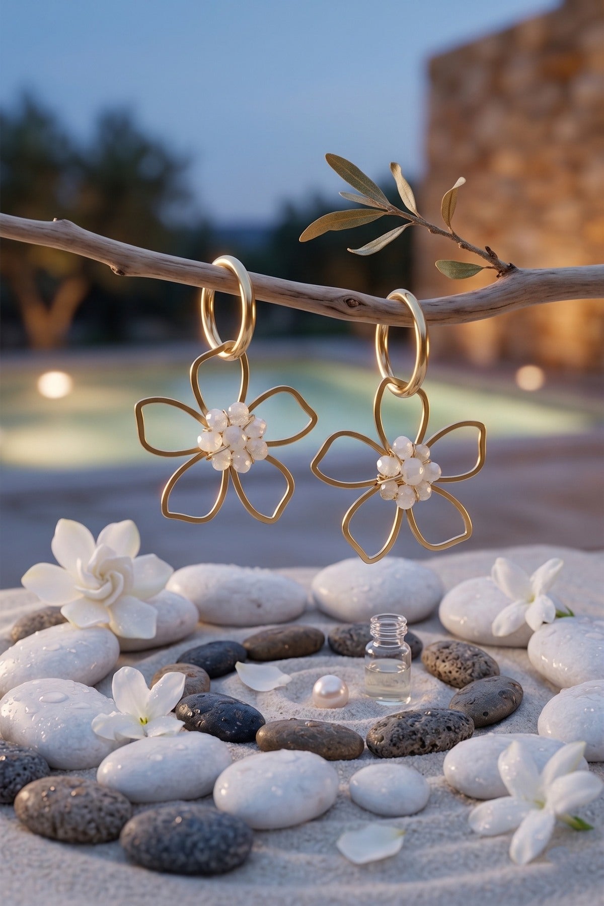 Boucle d’oreille flower